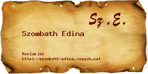 Szombath Edina névjegykártya